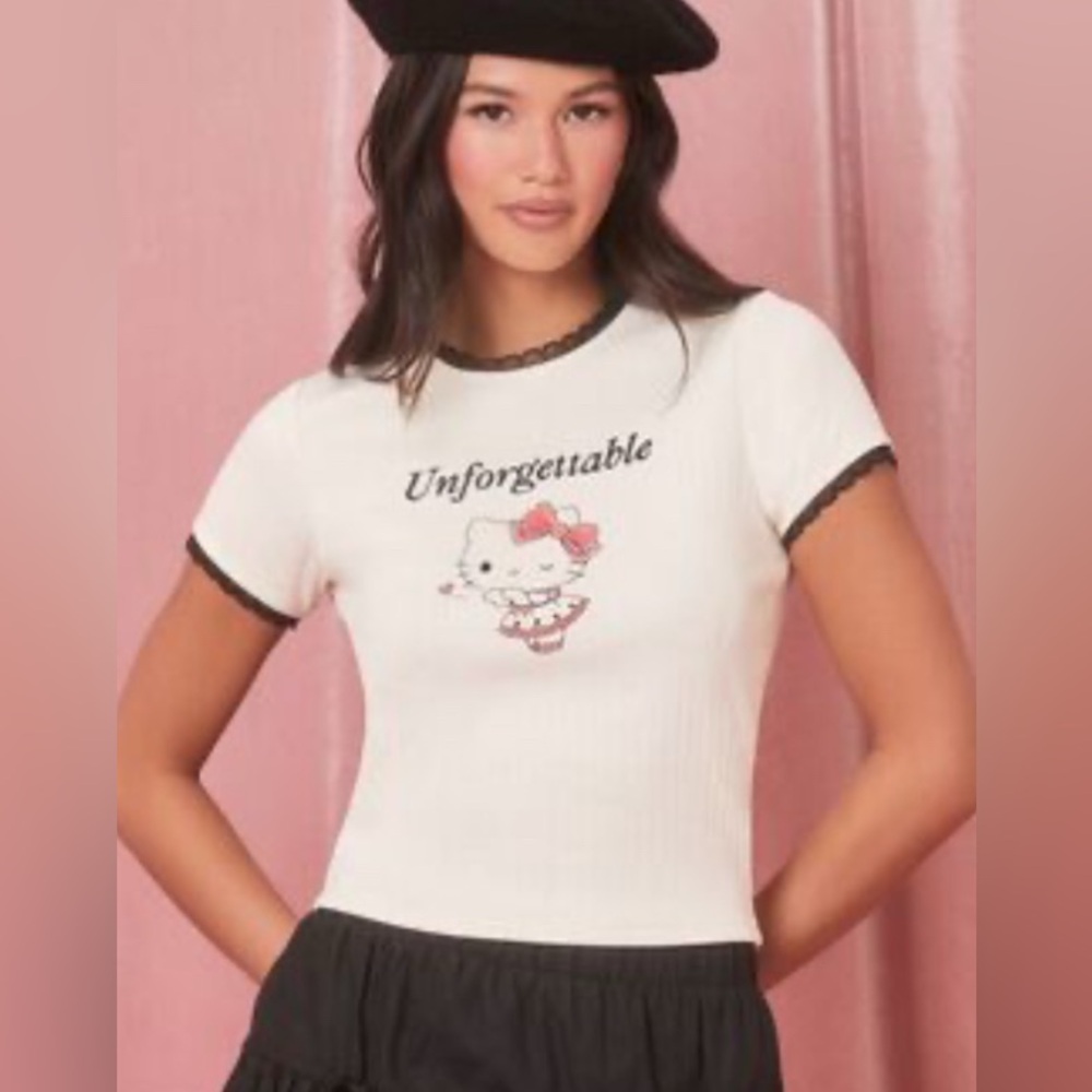 Hello Kitty Unforgettable White T-Shirt XL